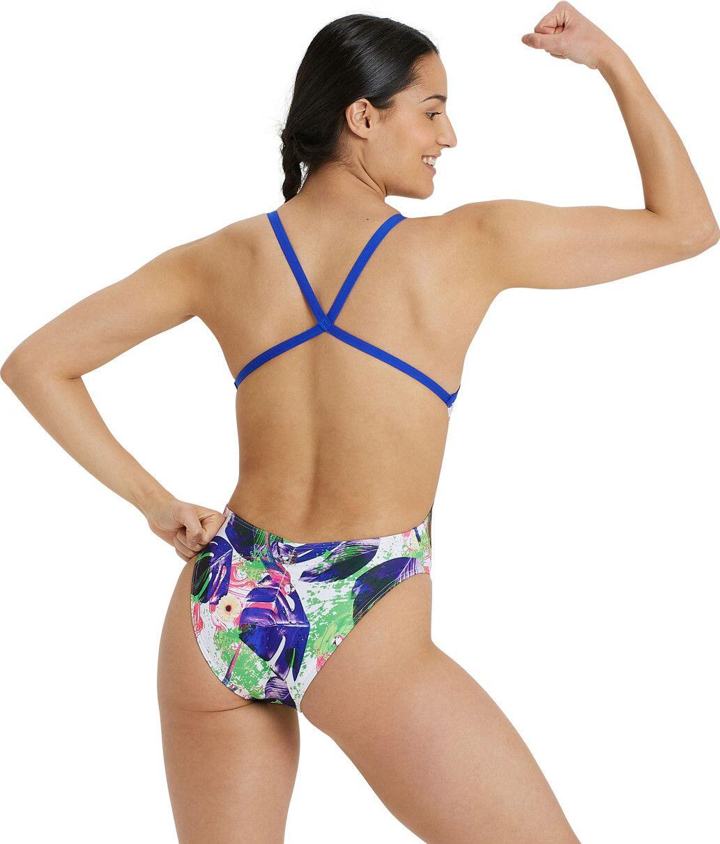 Arena Xcross Back One Piece Swimsuit Blue 2/4