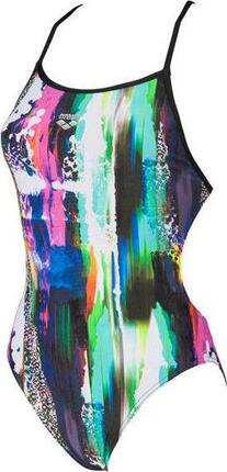 ARENA Vivid Booster einteiliger Badeanzug Damen Pink Schwarz