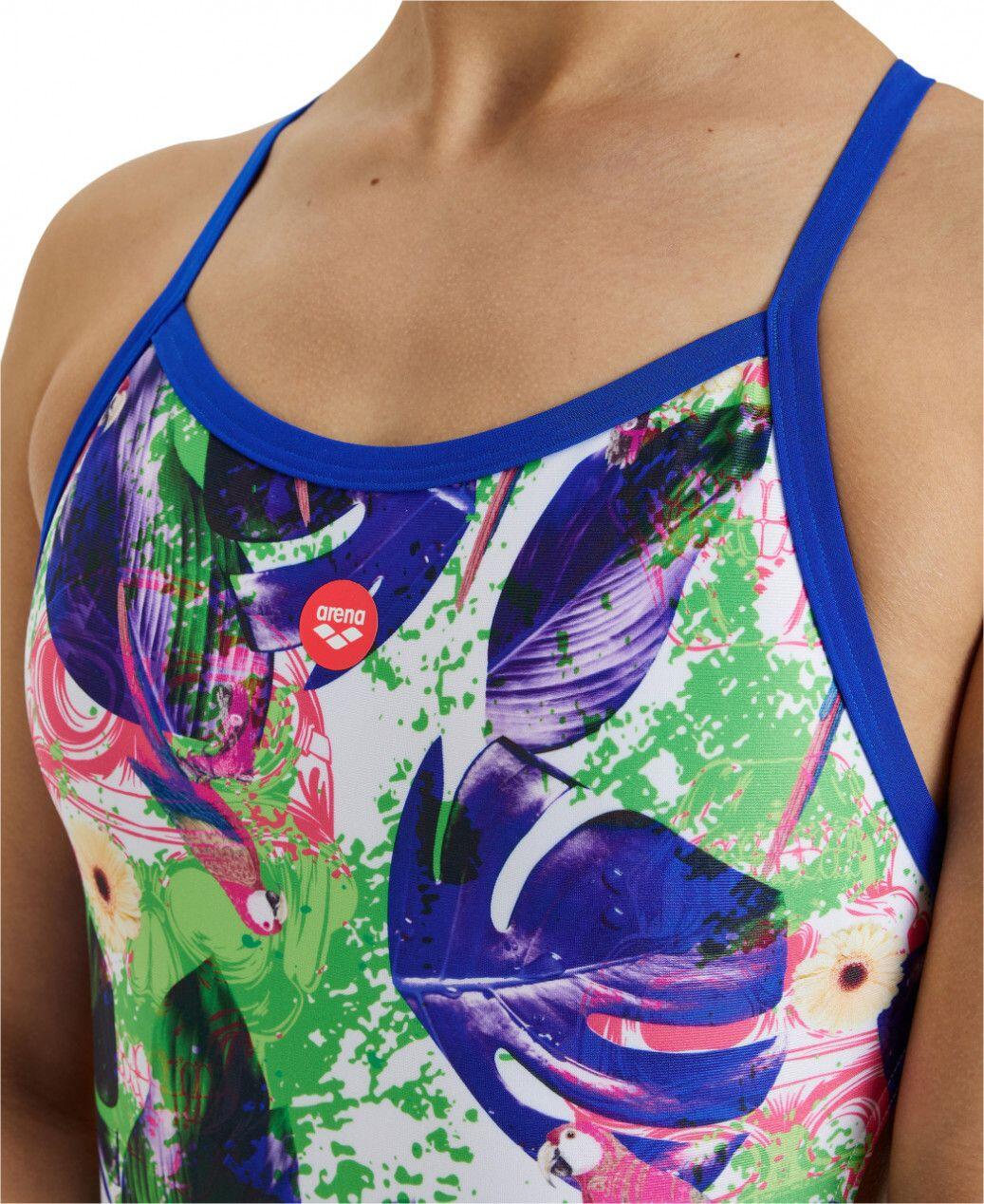 Arena Xcross Back One Piece Swimsuit Blue 4/4