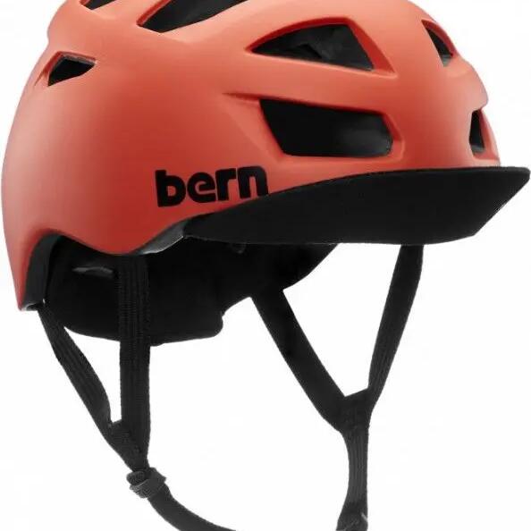 Bern Allston Satin Coral Helmet with Visor