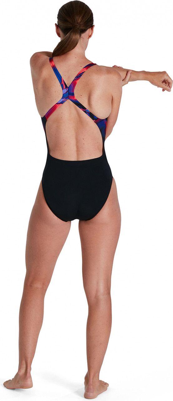 Fato de banho mulher 1863 Placement Powerback preto/vermelho 4/5