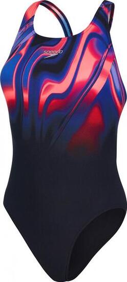 Maillot de bain Femme Speedo Placement Powerback Noir/Rouge