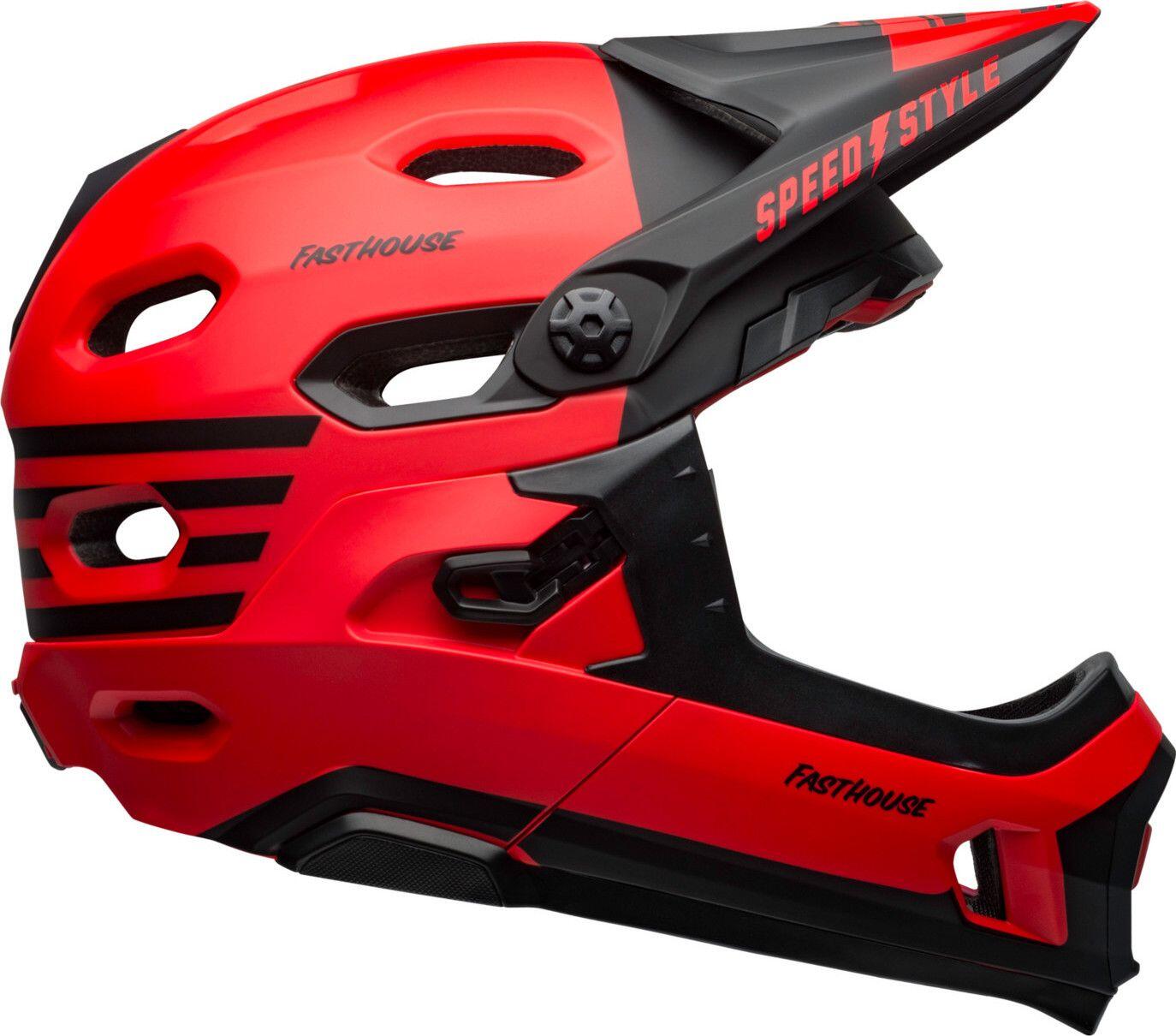 Casque avec Mentonnière Amovible Bell Super DH Mips FastHouse Rouge Noir 2/7