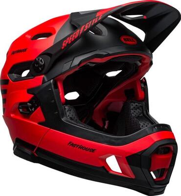 Bell Super DH Mips FastHouse Casco con mento rimovibile Rosso Nero