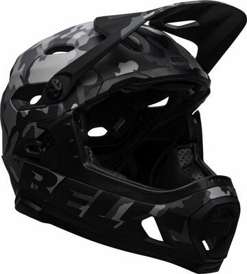 Bell super dh mips afneembare kin helm zwart grijs camo
