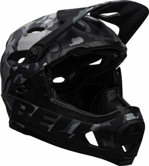 Bell Super DH Mips Casco con mento rimovibile Nero Grigio Camo
