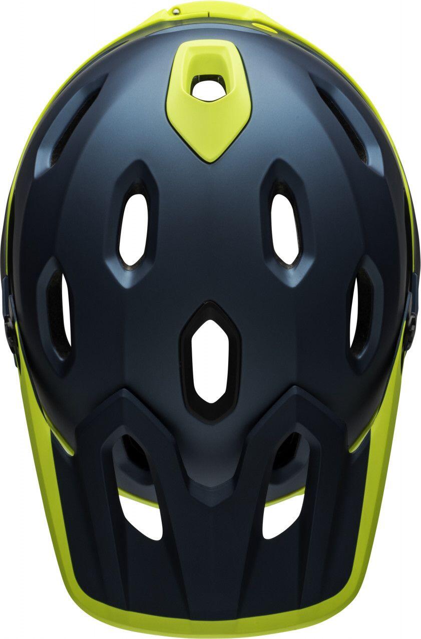 Bell Super DH Mips Helmet with Removable Chinstrap Blue Yellow 2021 4/5