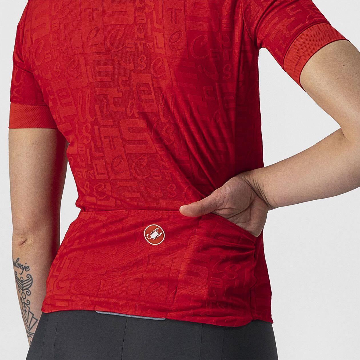Castelli Promessa Maglia Jacquard Rossa 3/4