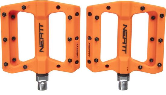 Paar flache Pedale Neatt Composite 8 Pins Orange