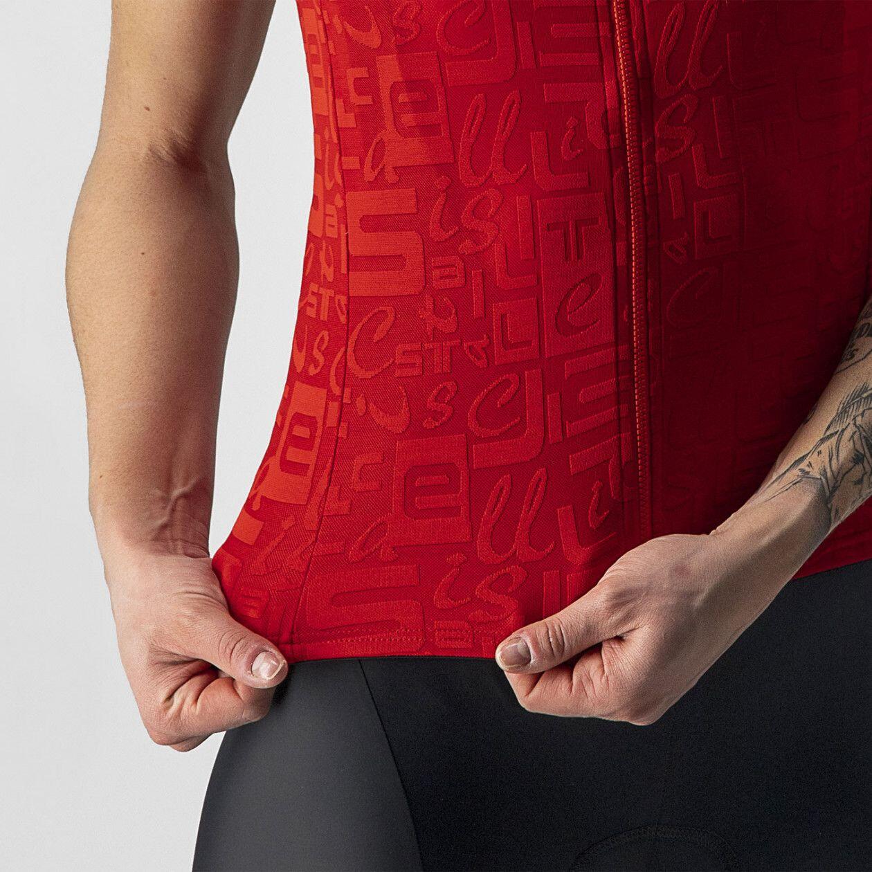 Castelli Promessa Maglia Jacquard Rossa 4/4
