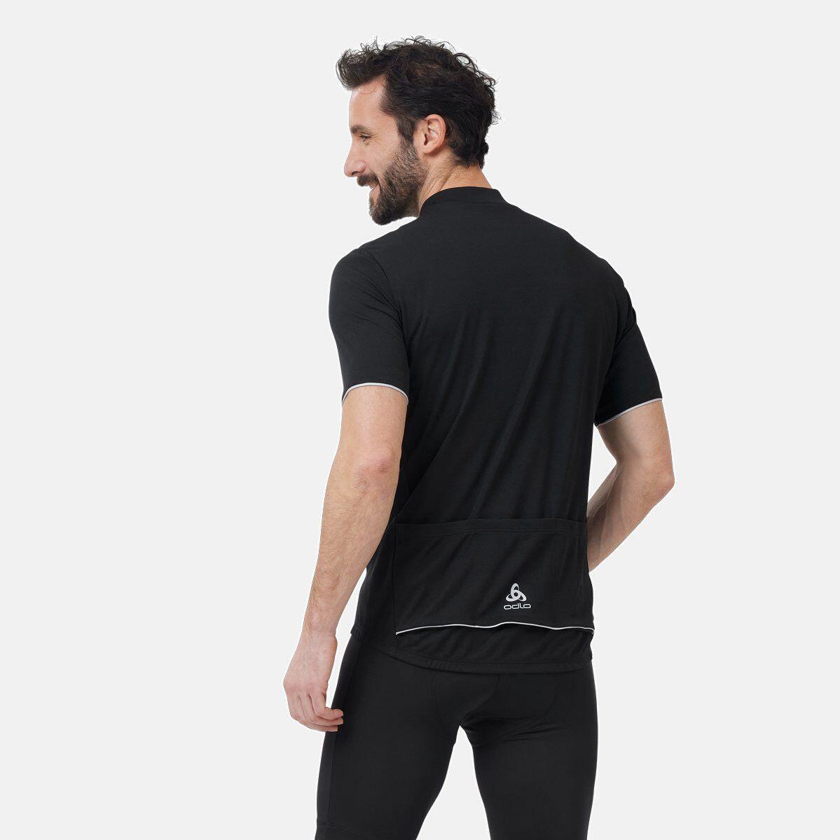 Maglia Odlo Essential manica corta 1/2 zip nera 4/4