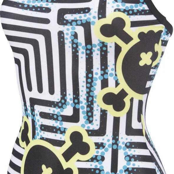 Arena Femme Crazy Labyrinth Light Drop Back One Piece Black-Multi