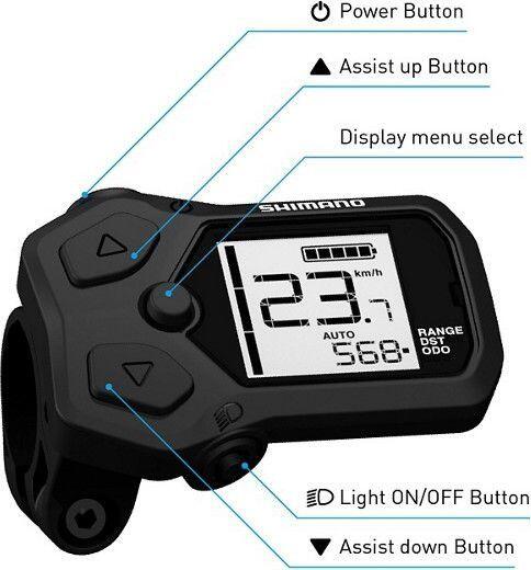 Shimano stappen display computer SC-E5003 22,2 mm voor fietsen 3/5