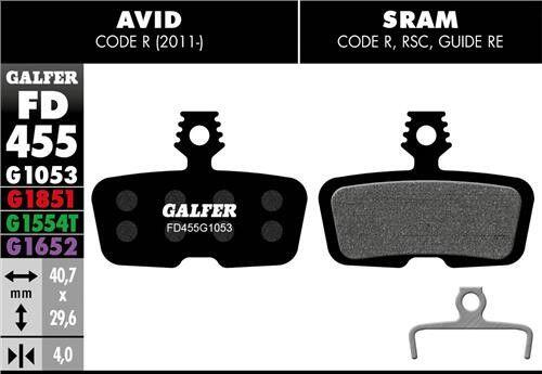 Galfer Performance FD455 Sram Code R/Code RSC/DB8/Motive Bremsbeläge 2/3