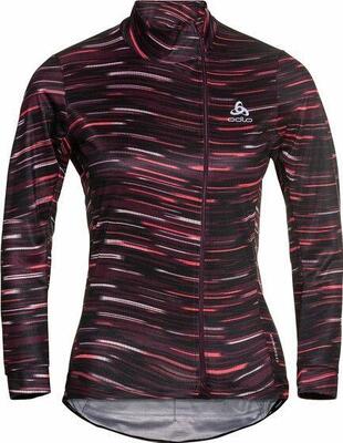 Dames odlo zeroweight ceramiwarm red zip top