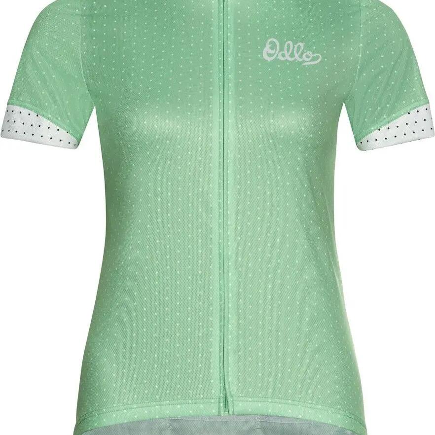 Odlo Essential Print Women's Short Sleeve Jersey Green
