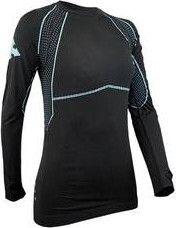 Raidlight sem costura manga longa Jersey mulher negra 1/4