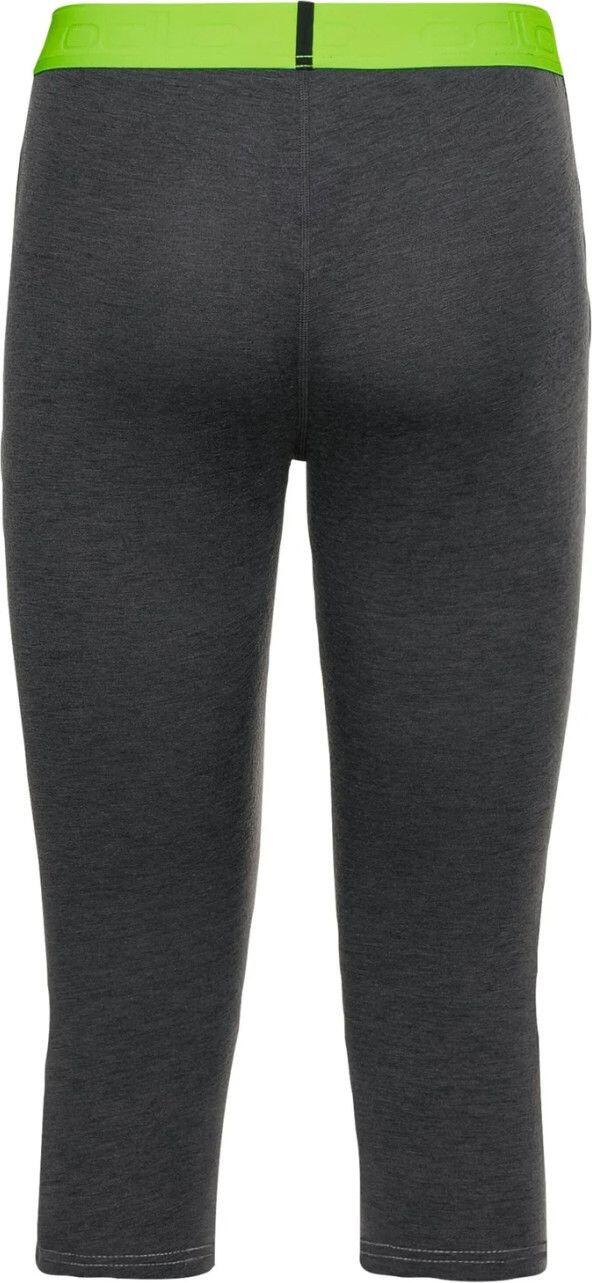 Collant 3/4 Odlo Revelstoke Performance Wool Warm 150 Gris / Vert 2/2