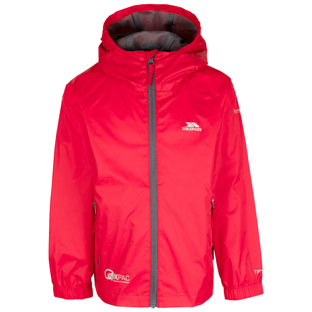 Unisex Kids Full Body Length Front Zip Packaway Jacket - Qikpac