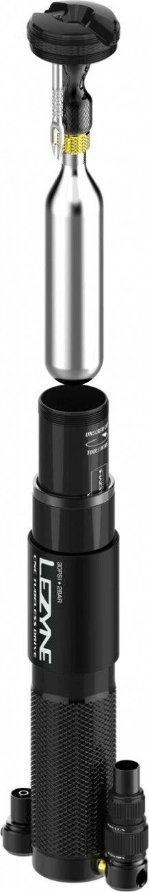 Pompa manuale Lezyne CNC Tubeless Drive (max 30 psi / 2 bar) nera 2/5