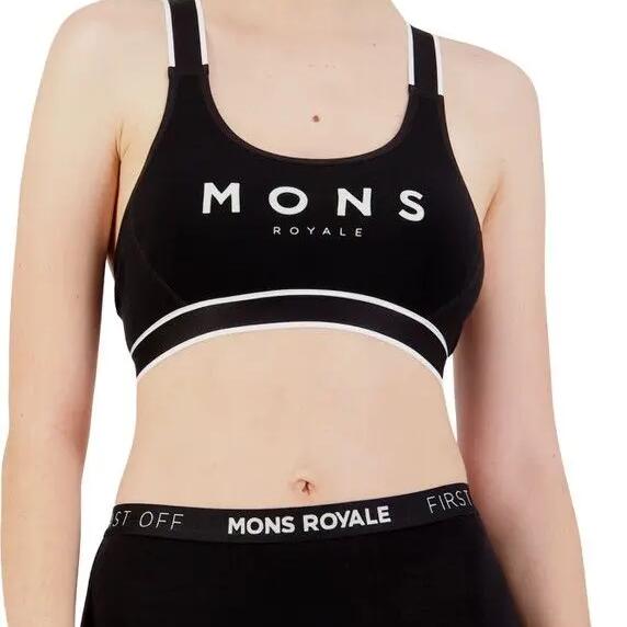 Mons Royale Stella X-Back Women's Bra Black