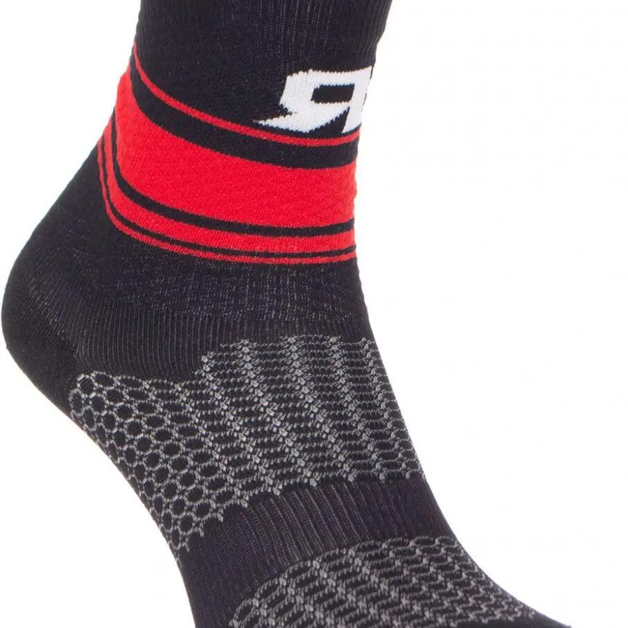 Pair of RAFAL BOA Socks Black Red