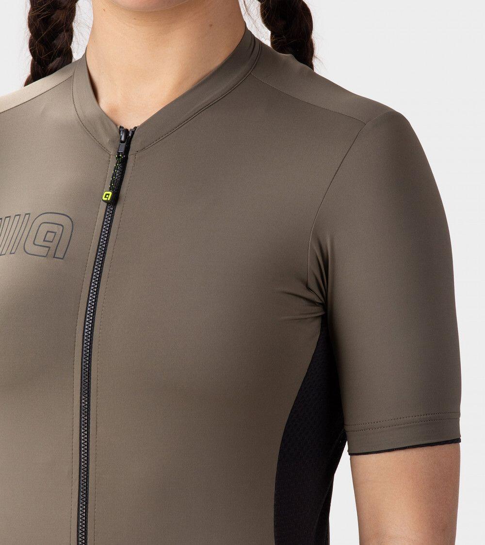 Maillot Manches Courtes Femme Alé Color Block Vert Olive 3/6