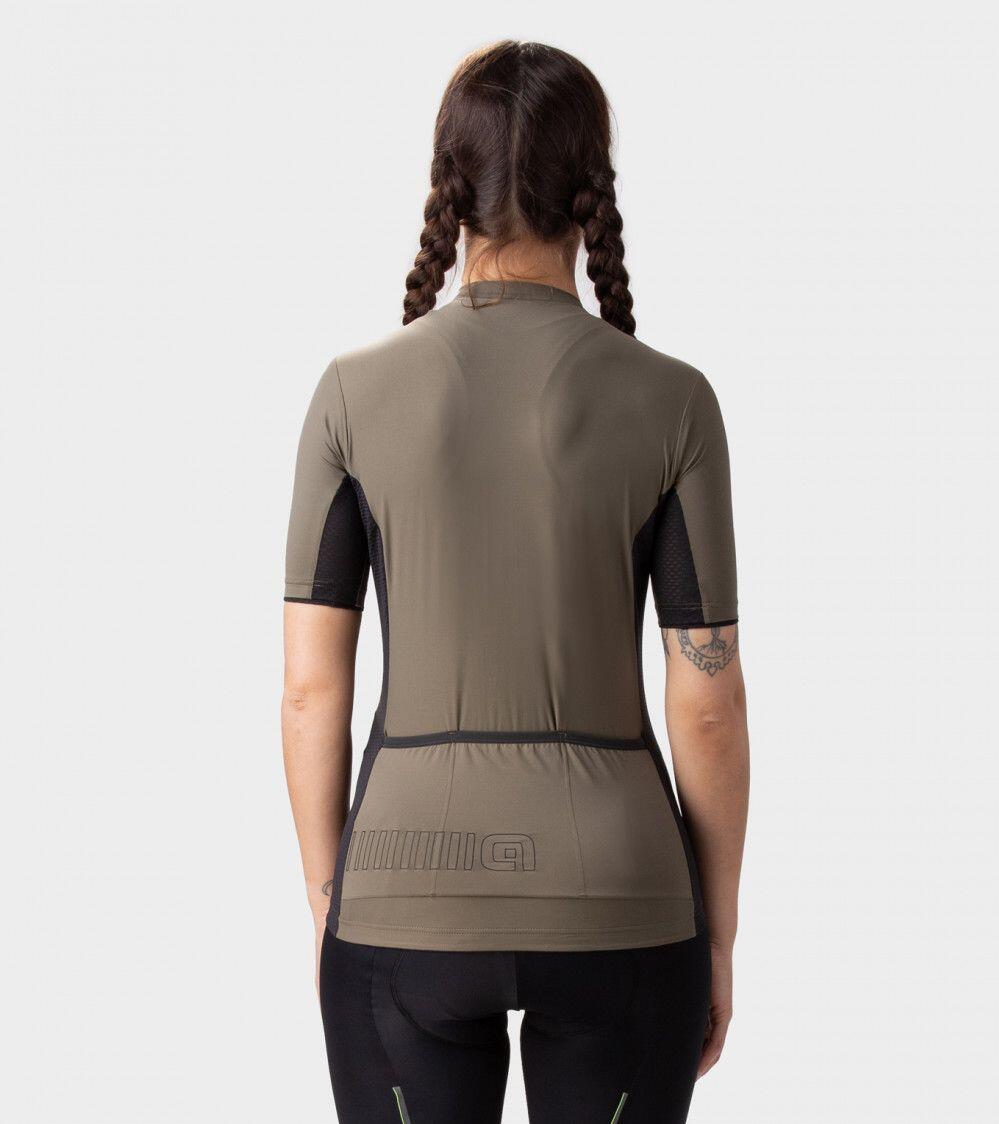 Maillot Manches Courtes Femme Alé Color Block Vert Olive 2/6