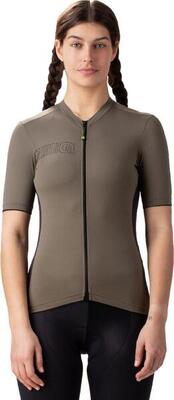 Alé color block women's short sleeve jersey olive green