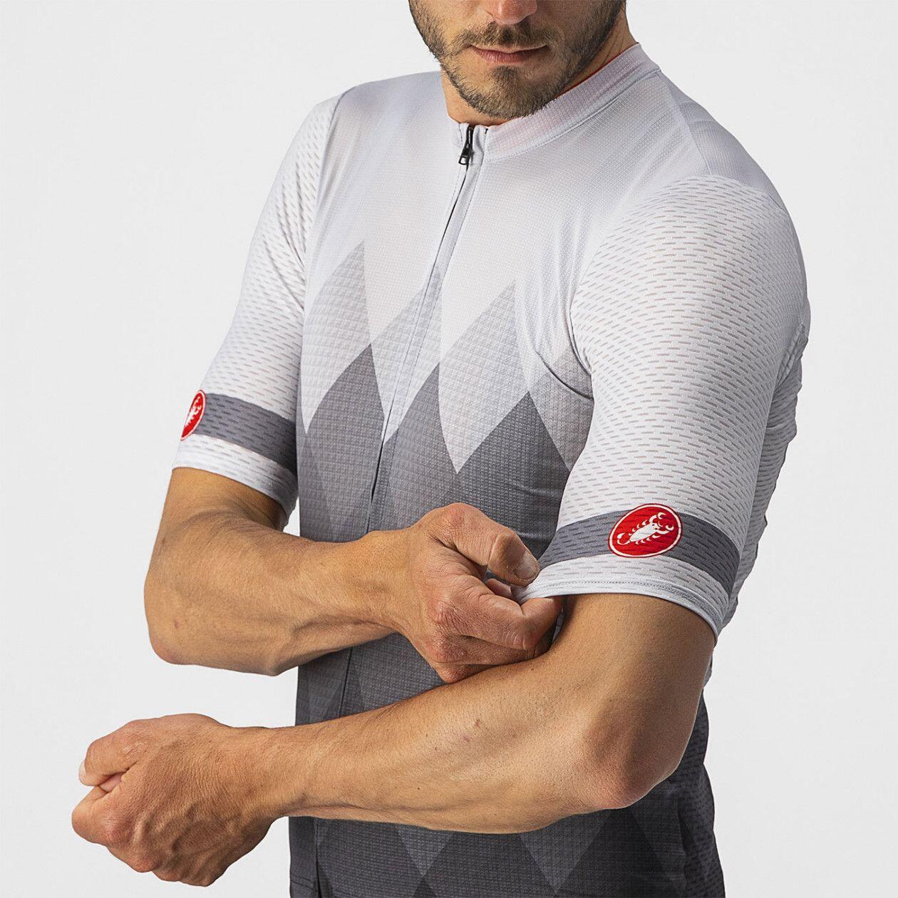 Maillot Manches Courtes Castelli A Tutta Gris 3/4