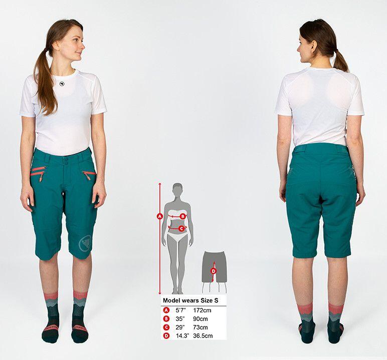 Pantaloncini Endura SingleTrack II da donna neri Camo 4/4