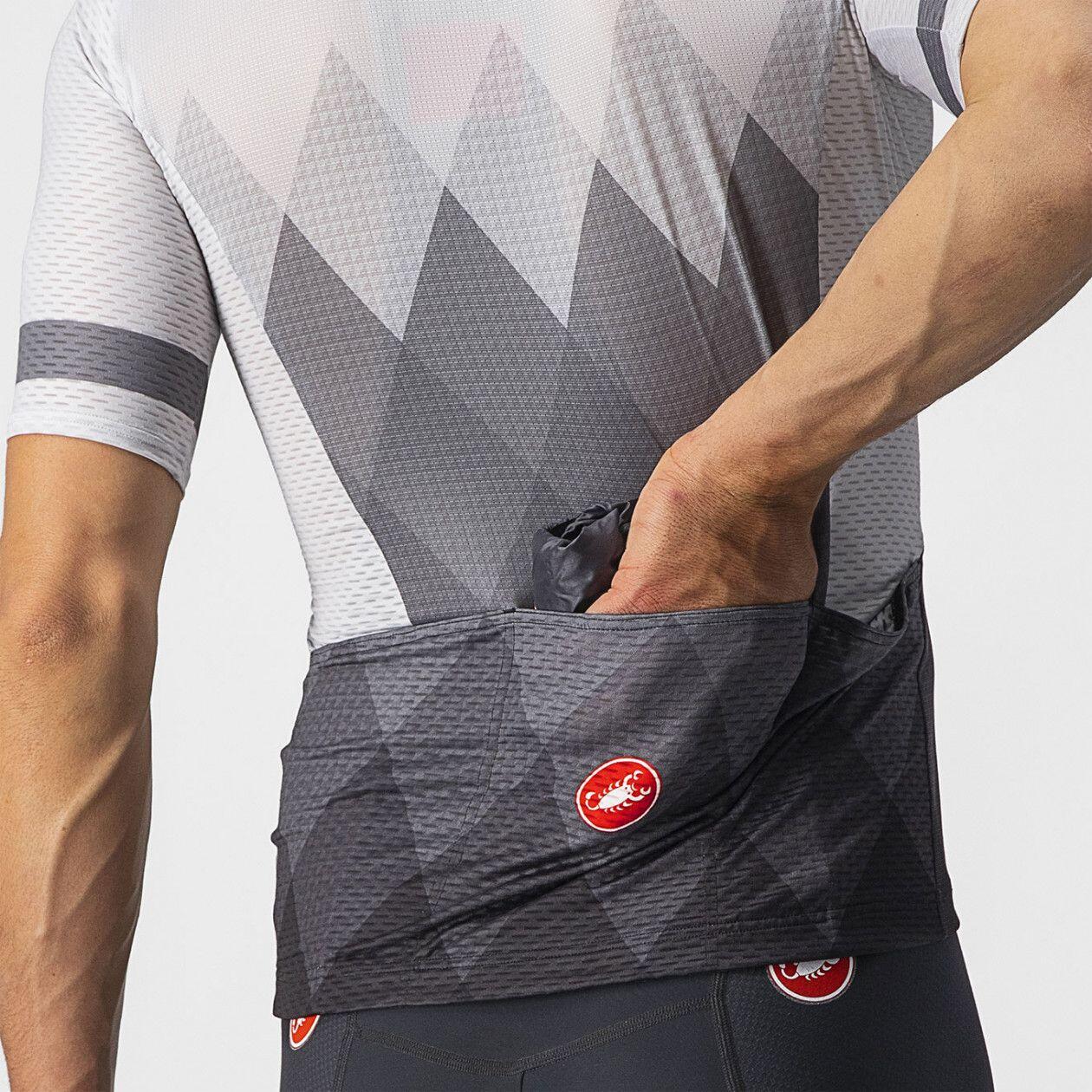 Maillot Manches Courtes Castelli A Tutta Gris 4/4