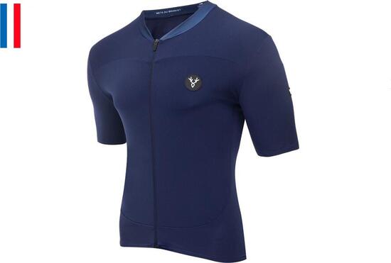 Maillot Manches Courtes LeBram Allos Bleu Coupe Ajustée