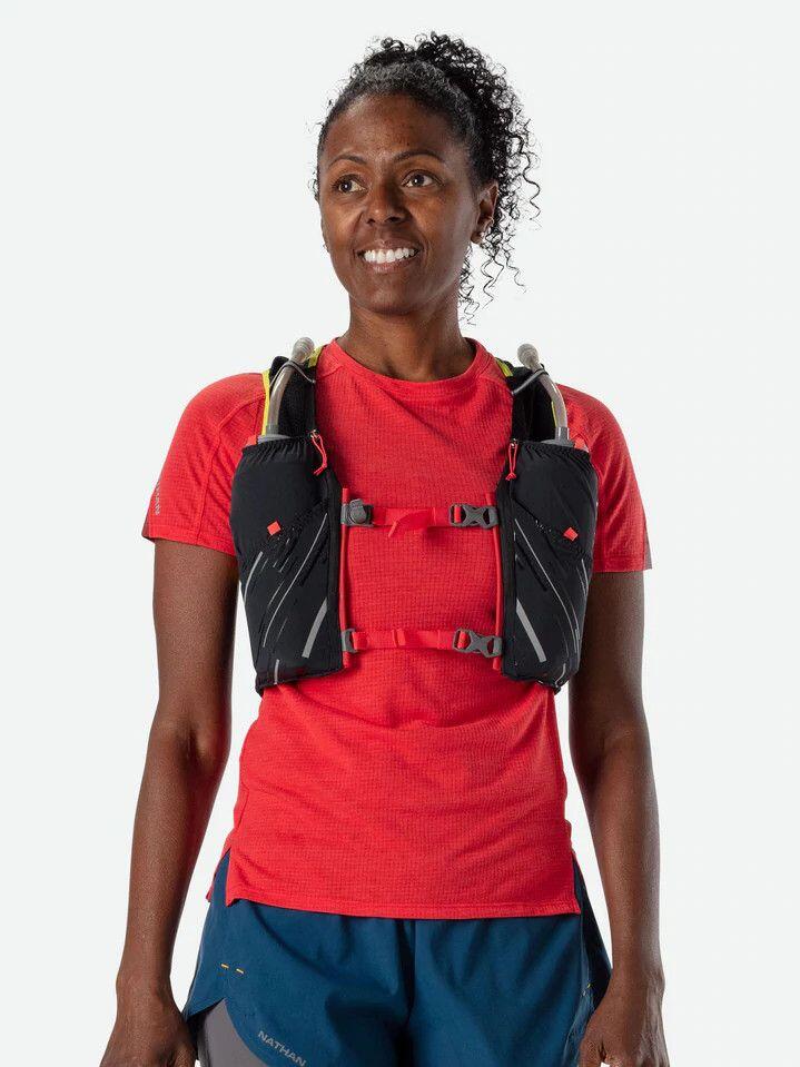 Chaleco de hidratación Nathan Pinnacle4 para mujer Negro/Rojo 5/5