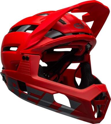 Casque avec Mentonnière Amovible BELL Super Air R Mips Rouge
