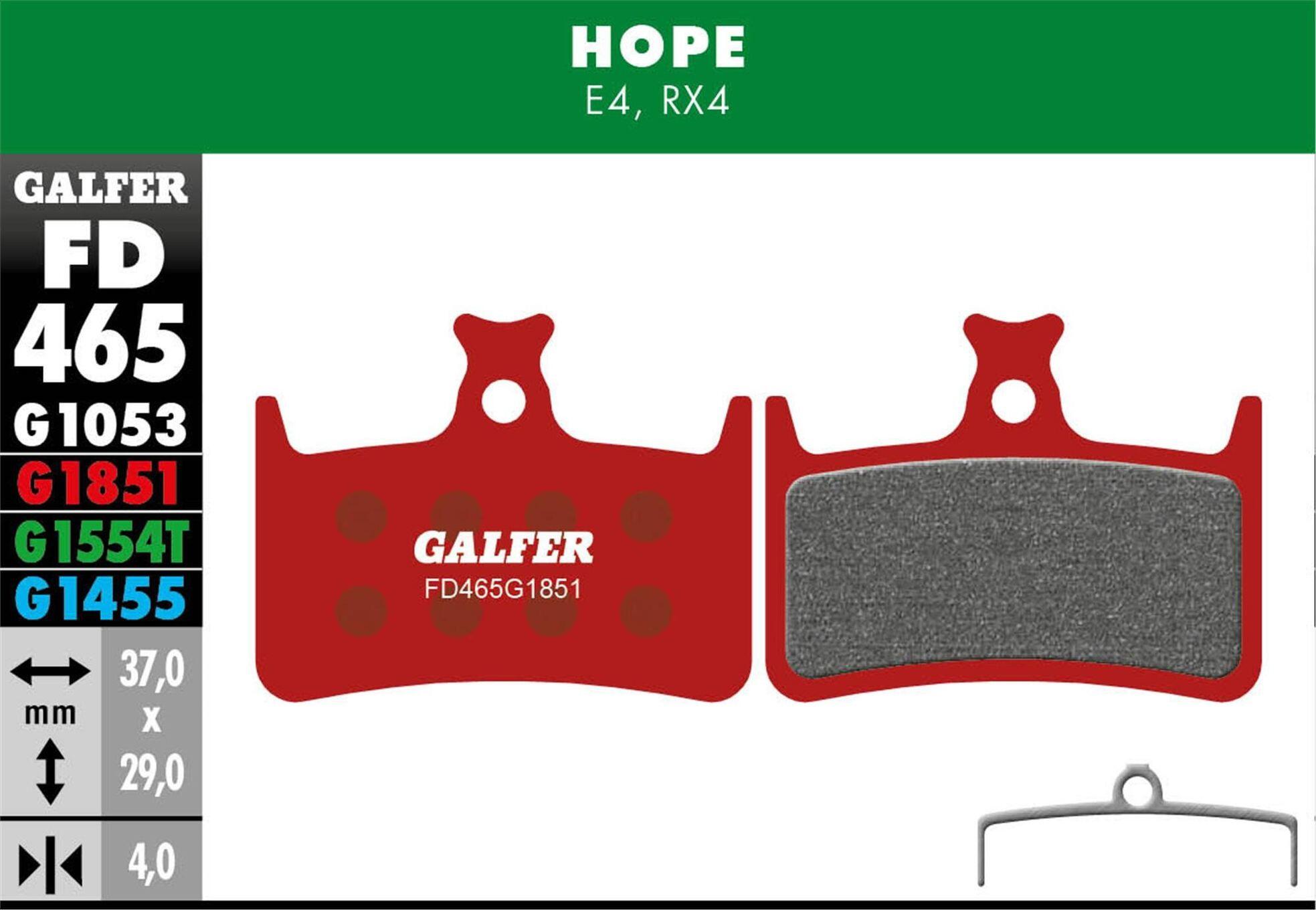 Galfer Advanced FD465 Hope E4/RX4+/RX4SH/Mono M4 Bremsbeläge 2/3