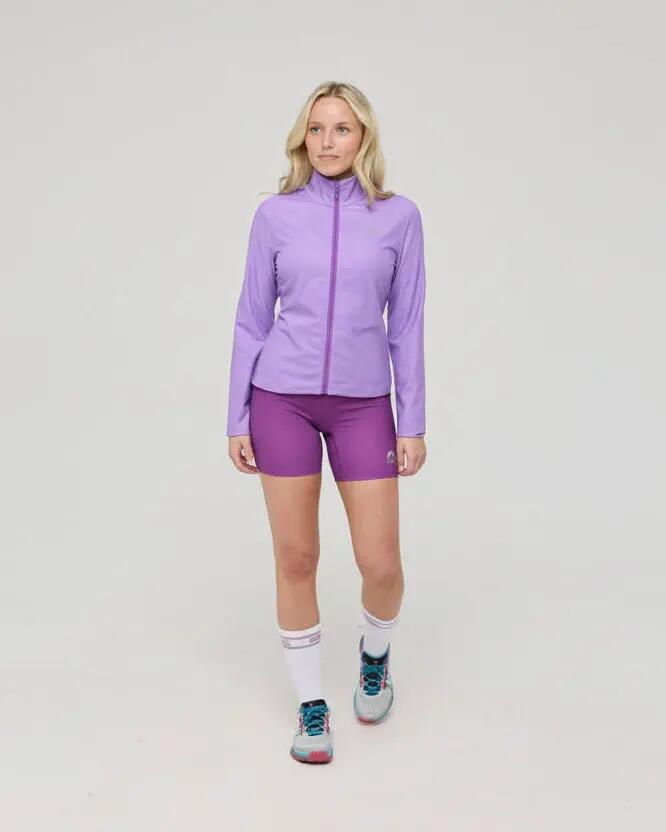 Donna Fitness Giacca Zip Crop Infinite Viola 3/4