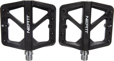 Paar neatt composite flat pedals 5 spikes black