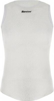 Maglietta intima senza maniche Santini Alpha Bianca