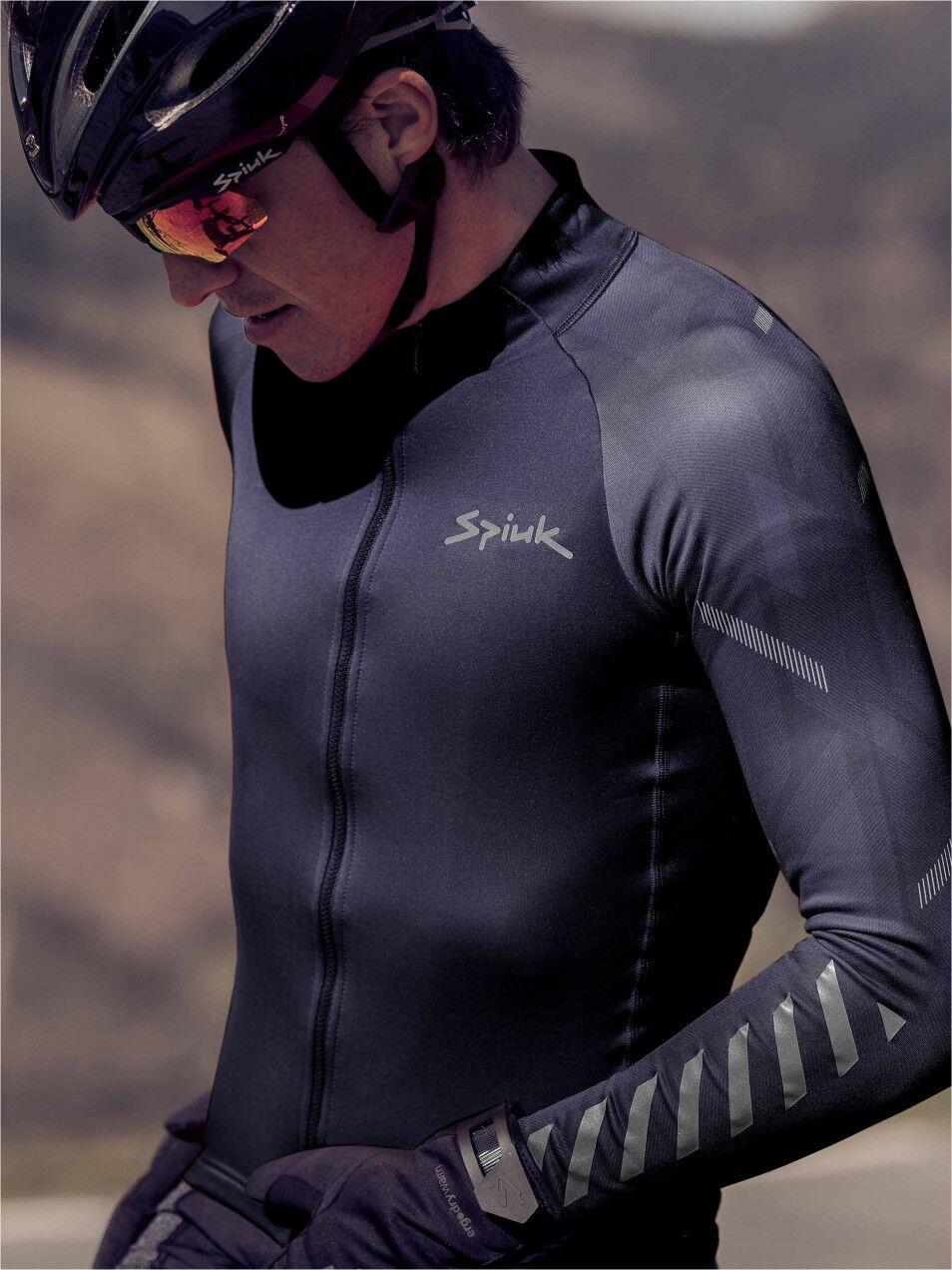 Maillot Spiuk Top Ten manga larga negro 3/4