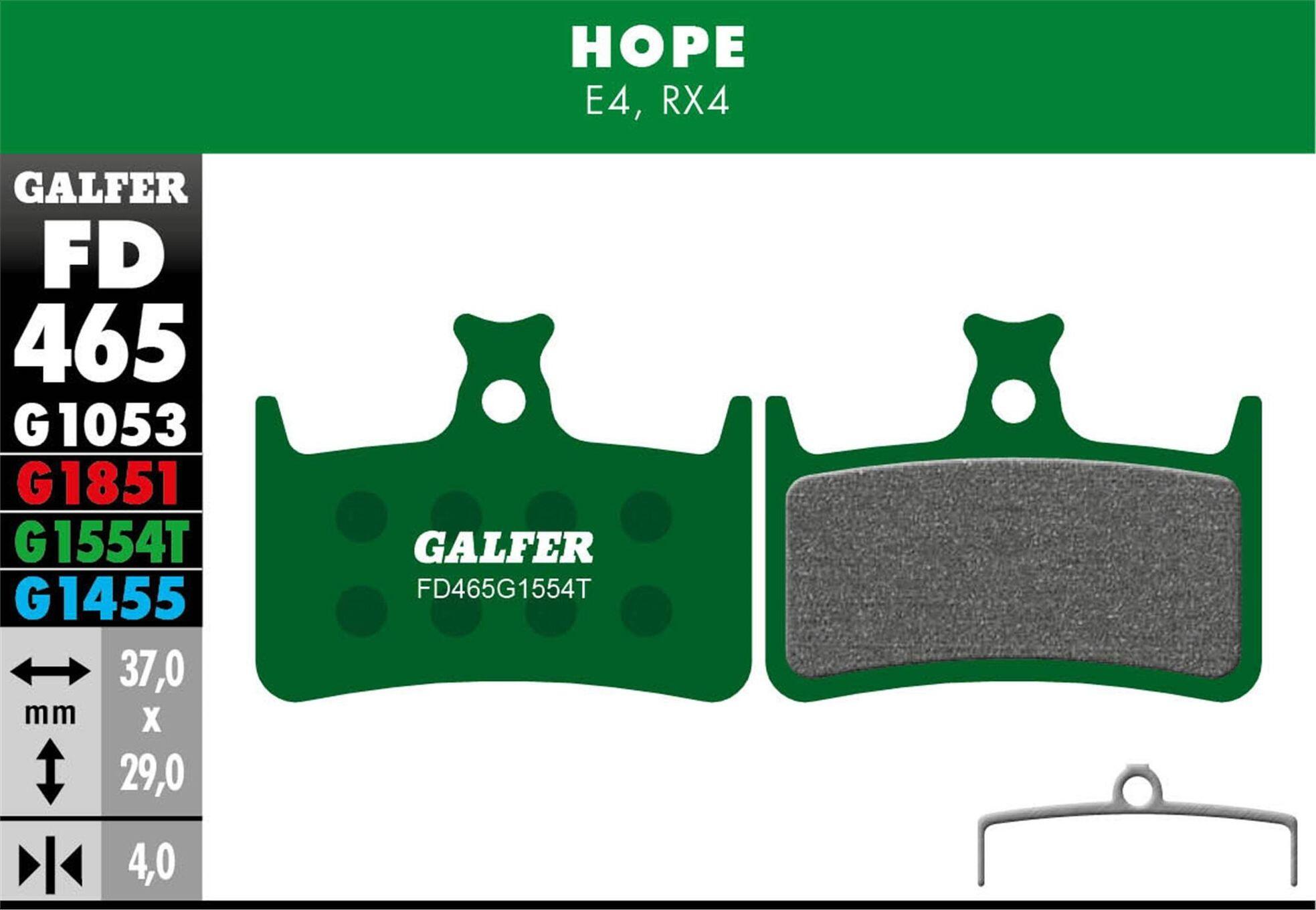 Plaquette de frein Pro - HOPE E4 - Vert 2/3