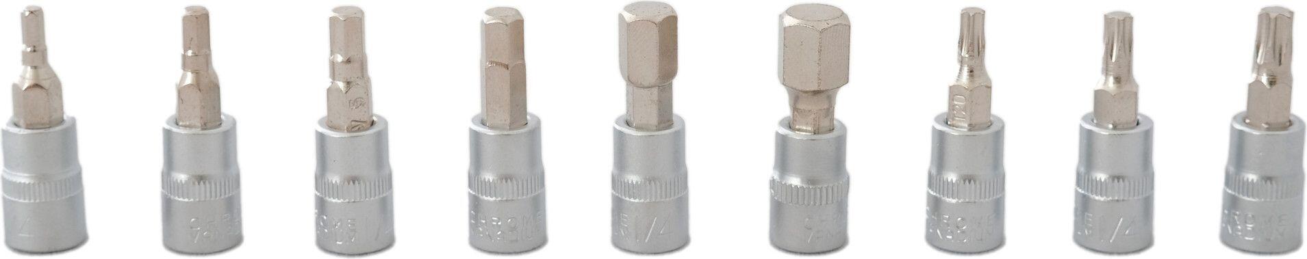 Jogo de chaves dinamométricas Neatt 1/4'' 2-14Nm 3/4/5/6/8/10mm T20/25/30 5/7