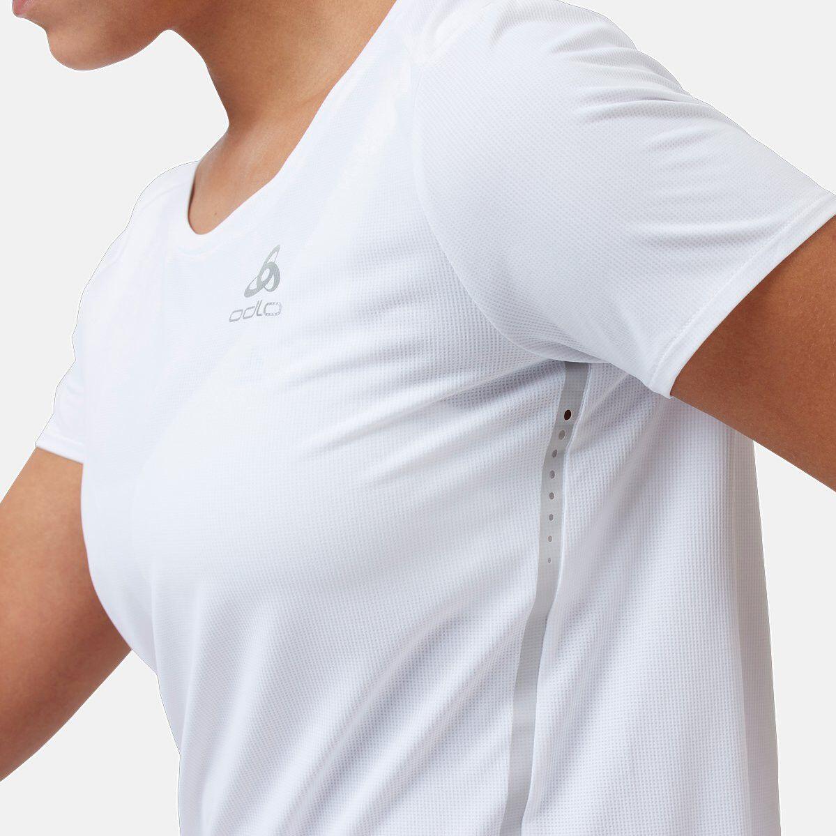 T-Shirt Running Odlo Zeroweight Chill-Tec Blanc Femme 6/7