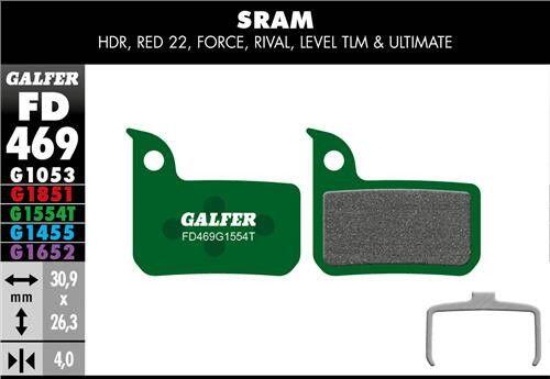 Galfer Pro FD469 Sram Red 22/Force 22, Rival 22/Level TLM/Ultimate Bremsbeläge 2/2