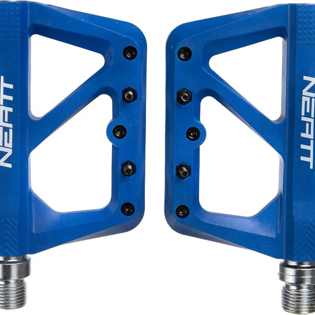 Pair of Neatt Composite 5 Pin Flat Pedals Blue