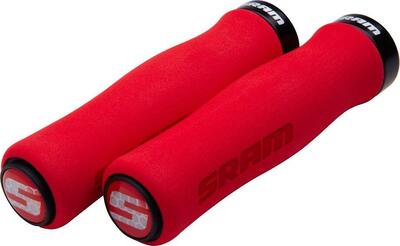 SRAM Coppia Grip Contour Schiuma Lock-On 129 mm Rosso/Nero (80 gr)
