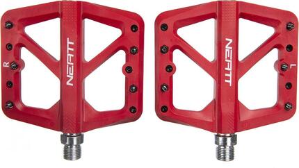 Paar Neatt Composite 5-Pin Flat Pedale Rot