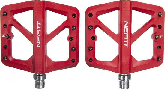 Paar Neatt Composite 5-Pin Flat Pedale Rot