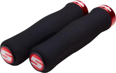 SRAM Coppia di Lock-On Grips Contour Foam Nero / Rosso