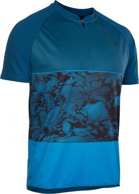 Maglia manica corta mezza zip blu ION Traze AMP